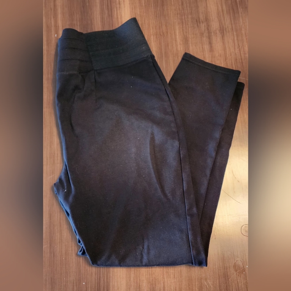 Maurices Large Short Dress Black Pants Stretch Legging Elastic Waist Pull On